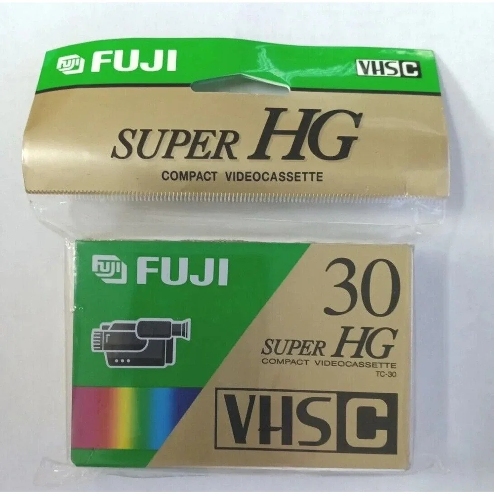 3X Fuji Film Pro VHS-C Camcorder Video Cassette Tape‎ TC-30 Super HG, New